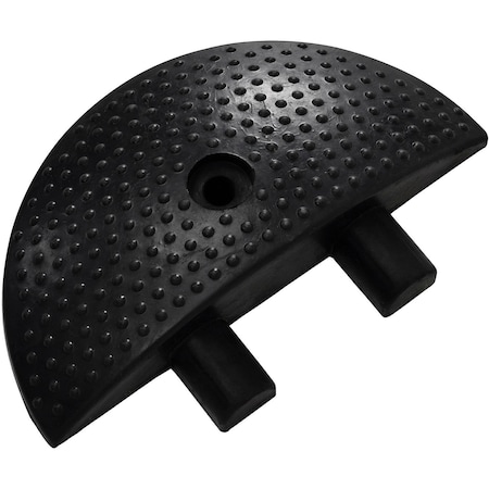 Global Industrial Speed Bump End Cap, Uv Black Rubber, 2-9/25 in Height, 7-1/2 in Length, Black 708110